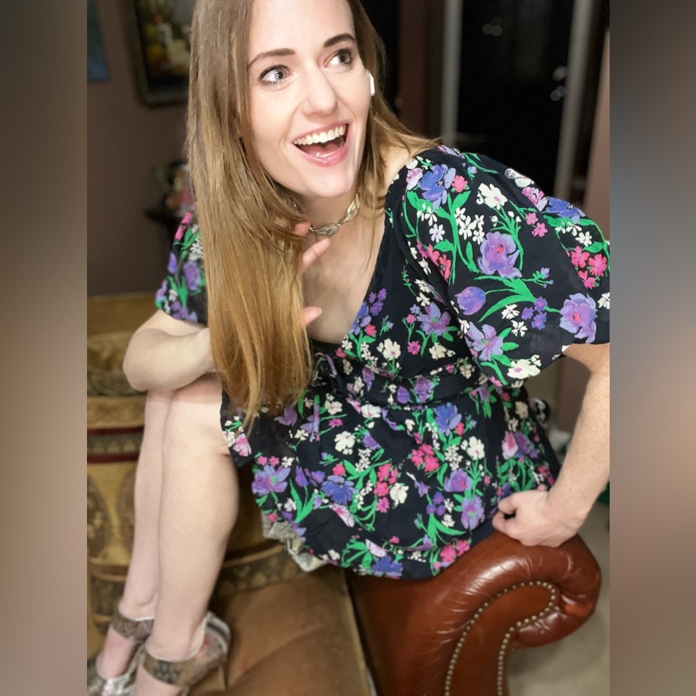 Free People Black and Purple Floral Dress
(Perfect Day Printed Dress) - Picture 13 of 14